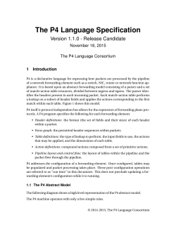 The P4 Language Specification