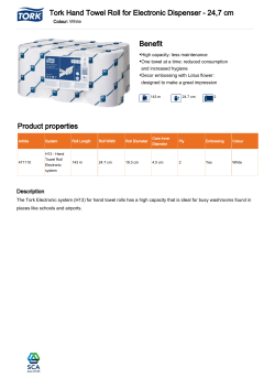 Tork Hand Towel Roll for Electronic Dispenser