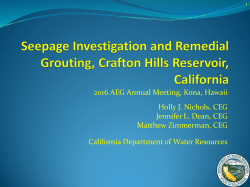 A case study at the Crafton Hills Dams