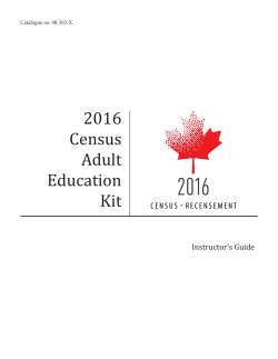 2016 Census Adult Education Kit