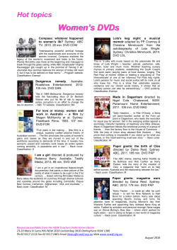 Hot topics Women`s DVDs Aug 2015+