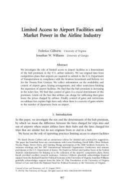 Limited Access to Airport Facilities and Market Power in the