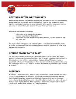 HOSTING A LETTER WRITING PARTY GETTING PEOPLE TO THE