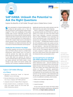 SAP HANA: Unleash the Potential to Ask the Right Questions