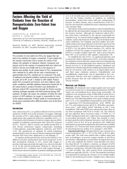 Factors Affecting the Yield of Oxidants from the Reaction of