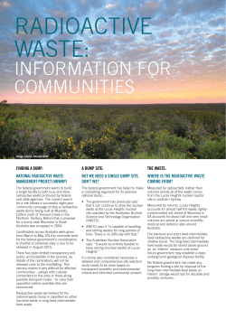 Radioactive waste: Information for communities