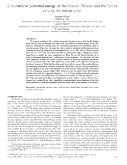 Gravitational potential energy of the Tibetan Plateau and the forces