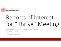 Review of Local Studies - Thrive Franklin County