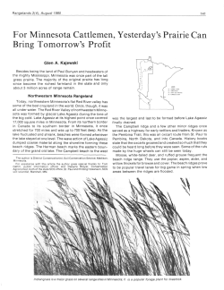 For Minnesota Cattlemen, Yesterday`s Prairie Can Bring Tomorrow`s
