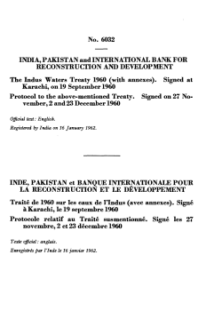 No. 6032 INDIA, PAKISTAN and INTERNATIONAL BANK FOR