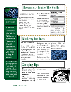 Shopping Tips Blueberries - Fruit of the Month