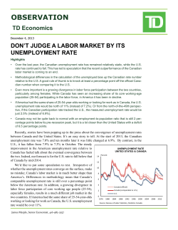 Don`t Judge A Labor Market By Its Unemployment Rate