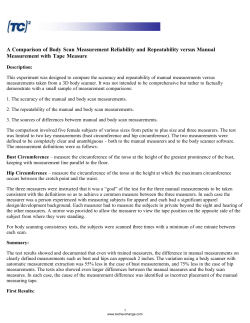 A Comparison of Body Scan Measurement