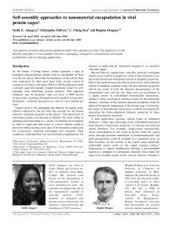 Self-assembly approaches to nanomaterial encapsulation in viral