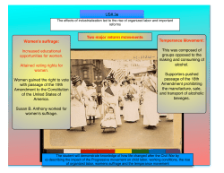 USII.3e Temperance Movement: This was composed of groups