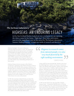 High Seas - The Jackson Laboratory