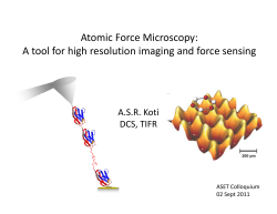 Atomic Force Microscopy: A tool for high resolution imaging and