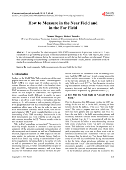 How to Measure in the Near Field and in the Far Field