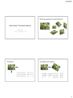 Geometric Transformations
