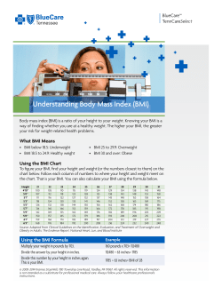 Faith Based Toolkit / Understanding Body Mass Index 508
