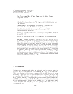 The Fraction of DA White Dwarfs with Kilo&ndash;Gauss Magnetic Fields