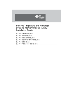 Sun Fire High-End and Midrange Systems Memory Module (DIMM