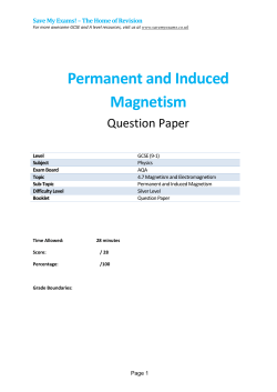 Permanent and Induced Magnetism