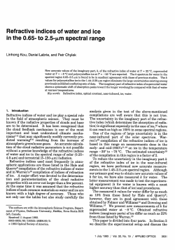 Refractive indices of water and ice in the 0.65- to 2.5