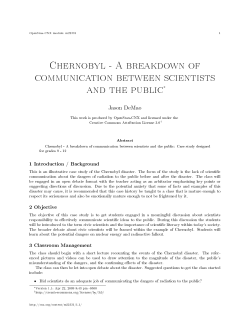 Chernobyl - A breakdown of communication