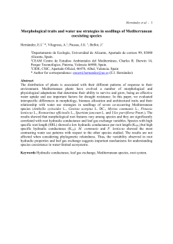 Morphological and functional traits in co-occurring