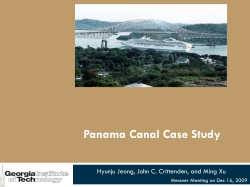 Panama Canal Case Study - Brook Byers Institute for Sustainable