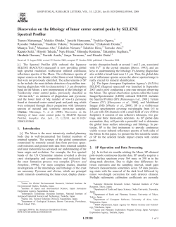 Discoveries on the lithology of lunar crater central peaks by SELENE