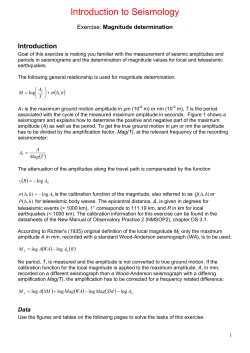 Introduction to Seismology