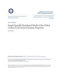 Simple Spatially Distributed Model of the Global Carbon Cycle and