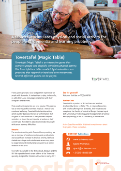 Tovertafel (Magic Table) - Tools en Instrumenten &ndash; Kenniscentrum