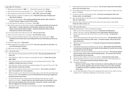 Edgar Allan Poe: The Author 1. What year was Poe born? 1809 2