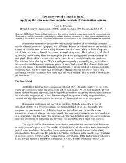 Applying the Rose model to computer analysis of illumination systems