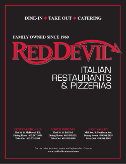 Dine-In Menu