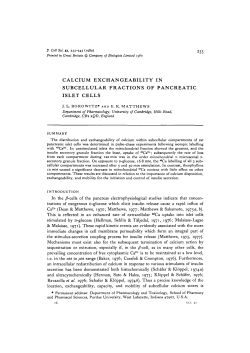 calcium exchangeability in subcellular fractions of pancreatic islet cells