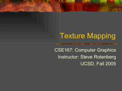 Texture Mapping - UCSD Computer Graphics Laboratory