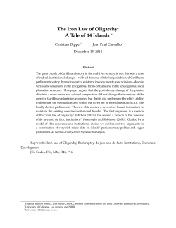 The Iron Law of Oligarchy: A Tale of 14 Islands