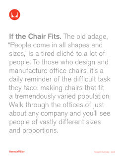 If the Chair Fits
