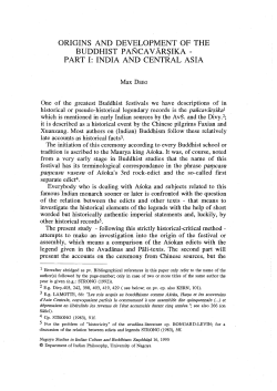 origins and development of the buddhist pancavarsika