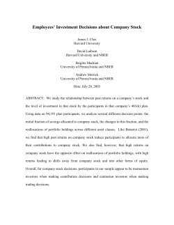 Employees` Investment Decisions about Company Stock