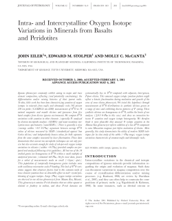 Intra- and Intercrystalline Oxygen Isotope