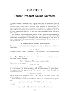 CHAPTER 7 Tensor Product Spline Surfaces