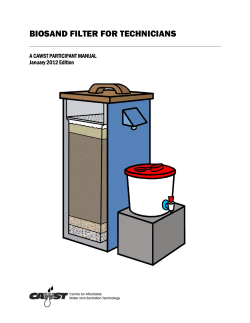 biosand filter for technicians