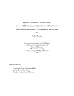 Opposite Gendered African American Siblings