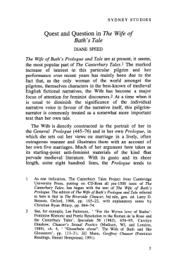 Quest and Question in The Wife of Bath`s Tale
