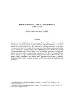 Political Institutions and Civil War
